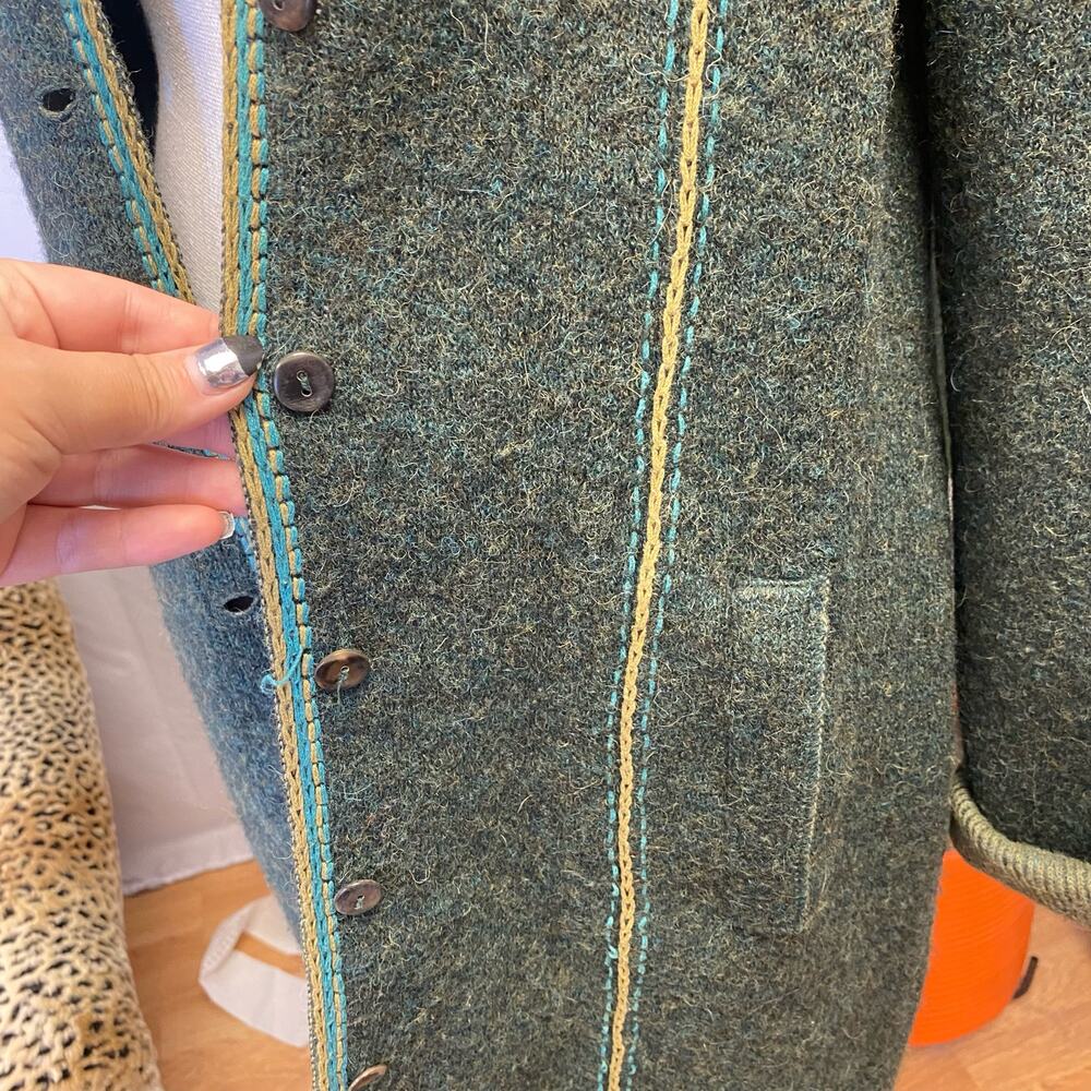 Peruvian Connection Alpaca Wool Button Front Rib … - image 6
